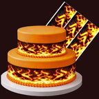 Fire Flame Edible Cake Decoration Border Topper Flame Icing Sheet Hot Wheels Racing Boy Birthday Cake Decoration