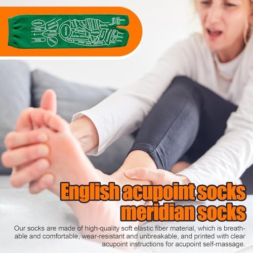 Foot Massage Socks,Colorful Christmas Socks - Breathable English Massage Socks | Funny Massage Accessories, Cute Foot Massage Socks