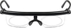 Flex Focal Adjustable Glasses Dial Vision Reading Glasses Zoom Eyeglasses for Men Women One Power Auto Focus 0D to 400D Presbyopic Readers Variable Focus Eyewear Read Distance Near Far Sight