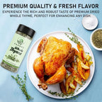 Fasori Thyme Leaves 1 oz (28 g) – Premium Dried Whole Thyme Herb, Aromatic Mediterranean Spice for Cooking, Roasts, Chicken & Vegetables