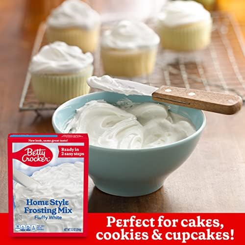 Betty Crocker HomeStyle Fluffy White Frosting Mix, 7.2 oz. (Pack of 12)