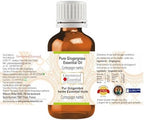 Greenwood Essential Gingergrass Essential Oil (Cymbopogon martinii) Pure | Non-Sticky | Non-Greasy | Lightweight | Men & Women | All Skin Types | Steam Distilled 30ml (1 oz)