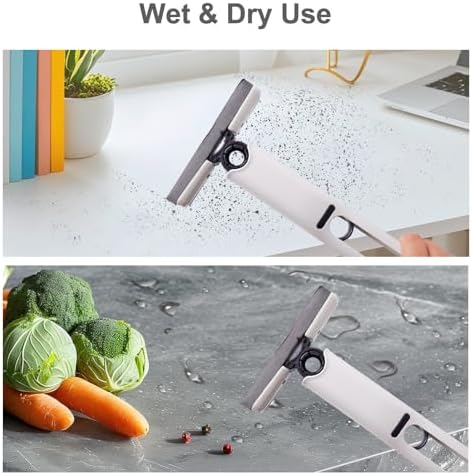 1 Pack Portable Mini Mop, Wet & Dry Use Cleaning Mode, Self Squeezing Mini Sponge Mop, for Desktop, Glass, Bathroom, Kitchen, Car