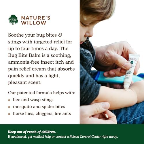 Nature’s Willow Bug Bite Balm, Natural Insect Bite Pain & Itch Relief, 0.5 oz