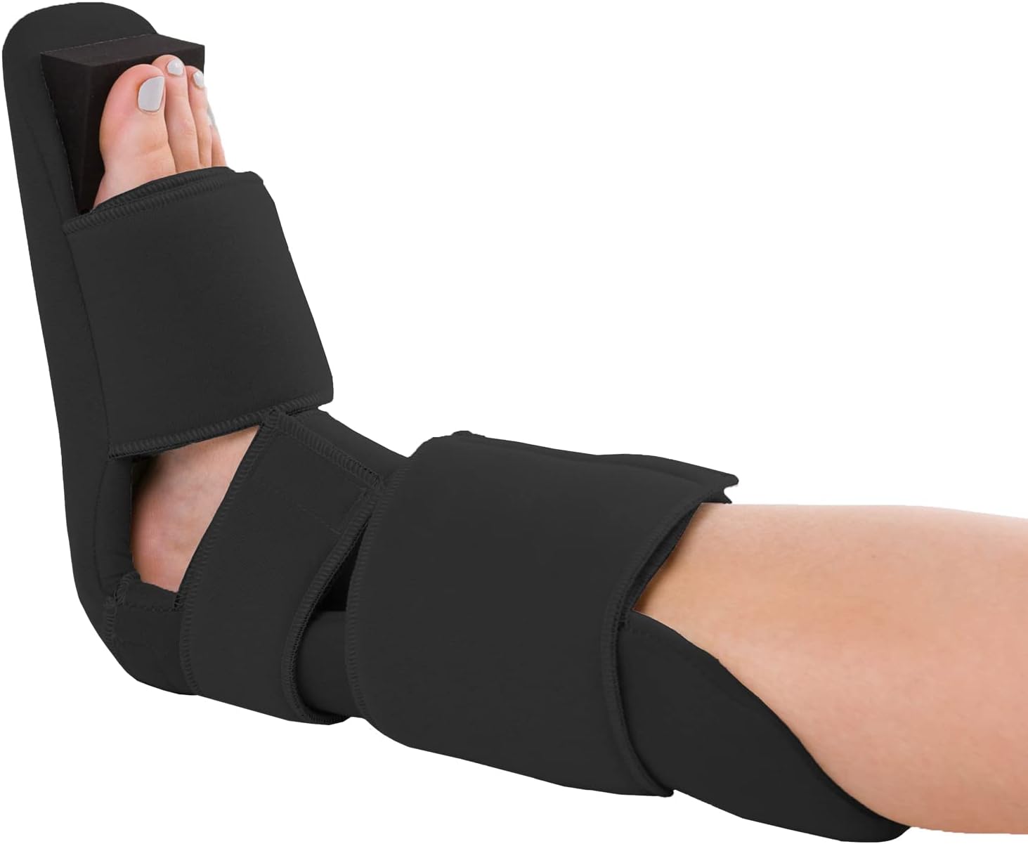BraceAbility Padded 90 Degree Plantar Fasciitis Boot | Soft Night Splint to Stabilize Foot and Ankle, Stretches Plantar Fascia Ligament and Supports Achilles Tendon (Medium)