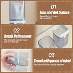 Travel Toothbrush Case & Holder - 2-in-1 Portable Toothbrush Organizer with Cover, Electric Toothbrush Travel case - Toothbrush Holders Travel Case for Camping, Business Trips, Dorm (Light Brown)