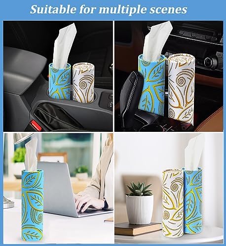 Car Tissue Refill Kit, Tissue Refill for Car Visor Tissue Holder, Round Paper Towel Holder with 9 Packs Paper