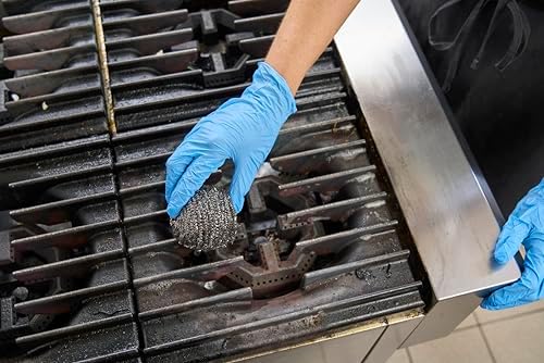 Spontex Specialist Stainless Steel Scourers | XL | Tough Metal Scourers for Professional Washing Up, Grease Removal and Dish Scrubbing | 6 Pack