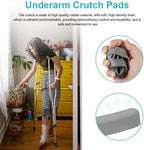 2 Pcs Underarm Crutch Pad Replacement Padding for Walking Arm Crutches Universal Crutch Armpit Pad Cover for Standard Aluminum Crutches