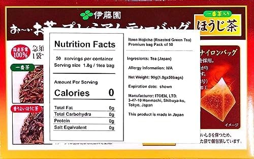 Thunder Tech Ito-en Ocha Japanese Premium Tea Bags Green Tea Genmaicha Houjicha with Uji Matcha 1.8g x 60 Bags Zero Calories, Caffeinated Direct Import