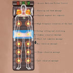 ROLTIN Massage Mat with Heat 10 Vibrating Nodes Full Body Massage Mat with Adjustable Pillows Heating Pads, Full Body Massager for Neck and Back Muscle Relaxation Massage Cushion (, Brown