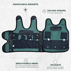 Weighted Vest For Kids - Adjustable Compression Vest With Six Removable Weights Included - Breathable Snug Fit Design