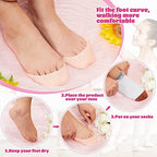 Zhanmai 6 Pcs Toe Cover Protectors for Women Silicone Toe Pouch Caps Gel Pads Pointe Shoes Protectors Gel Ballet Dance Sock Pads with Breathable Hole for Ball of Foot Metatarsal(White, Beige)