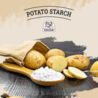 52USA Potato Starch, 32oz (2 lb) in Bag Potato Starch for Cooking, Unmodified, Gluten Free, Vegan, Resistant Starch, Potato Starchs Thickener for Sauces, Soup, Baking & Gravies, Potatos Starch Powder