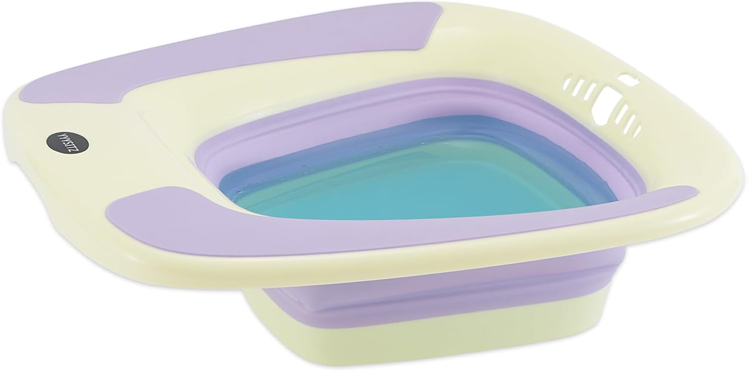 Sitz Bath, Sitz Bath for Postpartum Care, Sitz Bath for Hemorrhoids, Sitz Bath for Toilet Seat, Sits Bath Tub for Women Men Adults, Sitz Bath Soak Salts Basin, Hip Bath Bowl, Collapsible, Purple