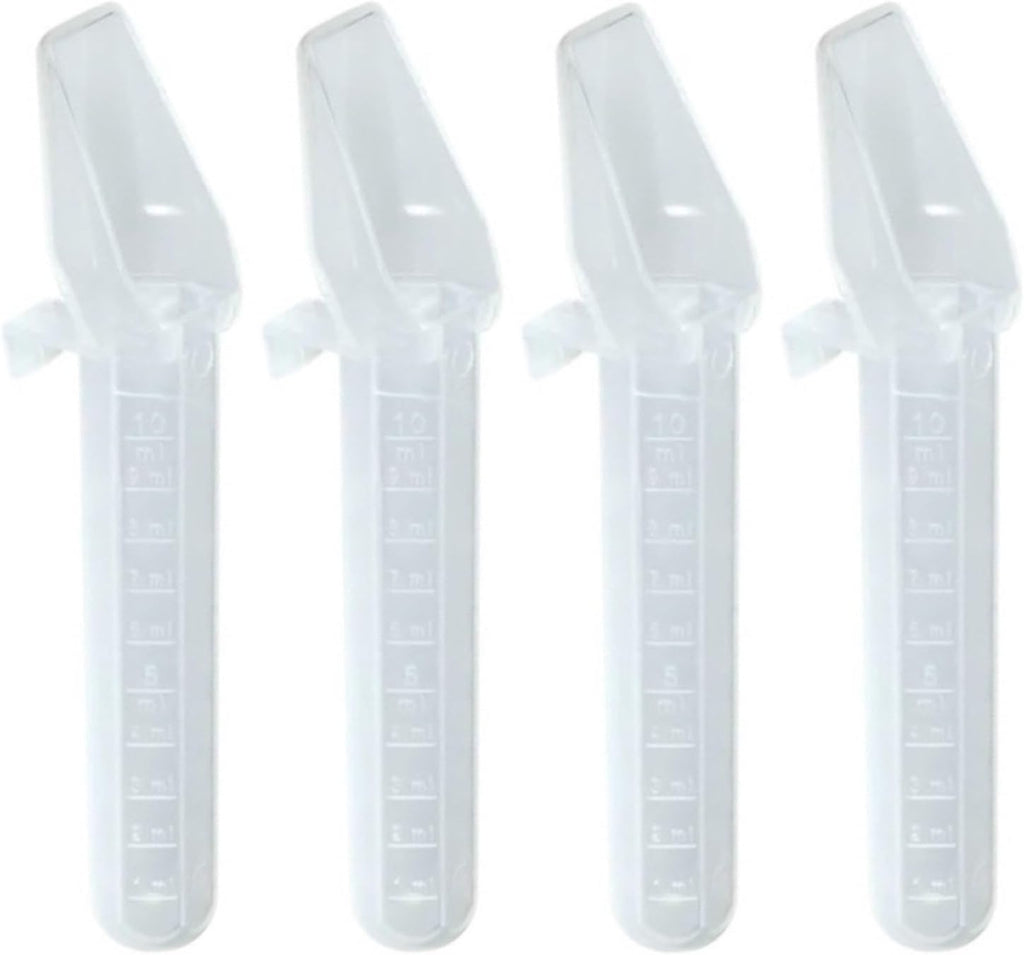 4 Pack Calibrated Medicine Spoon 2 TSP (10 ml) Plastic Oral Liquid Dose Medication Graduated Dispenser for Kids, Baby & Toddler