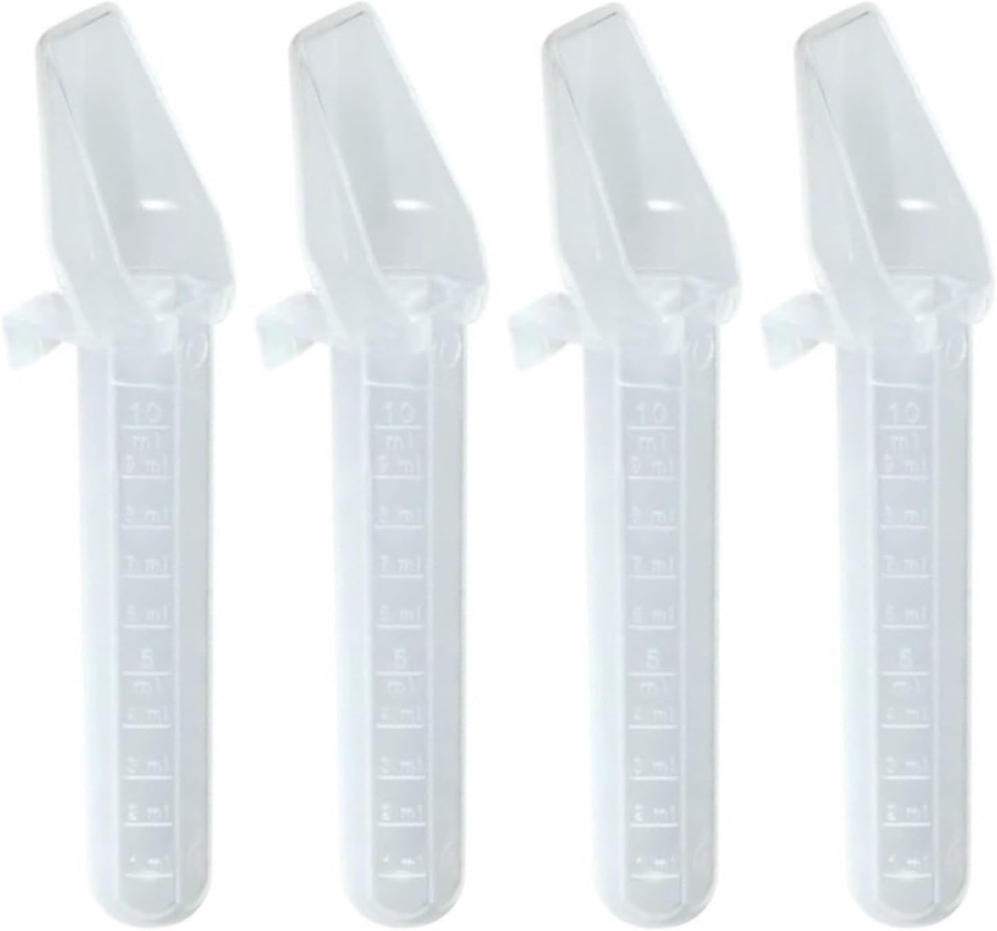4 Pack Calibrated Medicine Spoon 2 TSP (10 ml) Plastic Oral Liquid Dose Medication Graduated Dispenser for Kids, Baby & Toddler