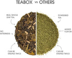 Teabox Ashwagandha Green Tea 25 Teabags | Ayurvedic Blend of Premium Green Tea and Natural Ashwagandha | Silken Pyramid Teabags