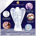 2 Inch Selenite Guardian Angel Figurine Hand-Carved Natural Stone, Excellent for Clearing Out Negative Energy and Recharging Your Other Crystals