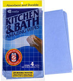 Cadie Kitchen and Bath Amazing Wipes - Absorbent and Reusable Cloth for Washing, Drying, Wiping in The Bathroom or Cuisine Surfaces | Cleaning Sink,Tiles,Bathtub,Walls,Mirror (5 Pack-20 Wipes, Blue)