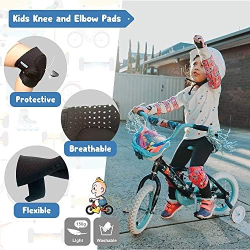 Soft-Style Kids Knee and Elbow Pads with Bike Gloves, Flexible Impact-Resistant Gear for Ages 2-11, Designed for Balance Bikes, Roller-Skating, and Skateboarding