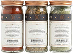 Spice House - No Salt Variety Set - 3 Count - ½ Cup Each - Sealed Display Jars - The Freshest Seasonings Including Cajun and Citrus Pepper - Perfect For The No Salt Cook