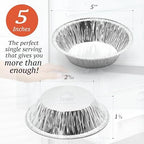 (120 Pack) 5" Aluminum Pie Pans 5 Inch, Mini Pie Tins Disposable, 5 Inch Aluminum Foil Pie - Individual Pie Pans perfect for Baking, Storing & Reheating Pot Pies Small Pie Tins