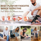 Plantar Fasciitis Night Splint - Upgraded Plantar Fasciitis Relief Braces For Women Men Day Night - Ankle Brace Arch Support Achilles Tendonitis Relief Foot Drop Heel Pain Relief - Breathable