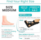 Vive Plantar Fasciitis Night Splint for Men & Women - Stabilizer Brace Relieves Inflammation - Foot Support Boot Features Adjustable Hook and Loop Straps for Achilles Pain Relief