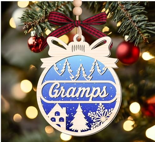 Gramps Christmas Wood Ornament - Gramps to Be Ornament Gift - Wood Xmas Décor - 2 Layer Wooden Ornaments 4inch