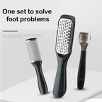 Foot Files Kit Foot Scrubber Rasp and Double-Sided Heel Files Pedicure Tools Callus Remover Stainless Steel for Dead Skin-10-Pack - Black -Box