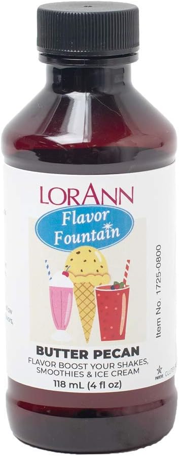 LorAnn Butter Pecan Flavor Fountain, 4 oz Bottle