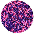 Pink and Purple Princess Cake Pop Cookie Cupcake Cakes Semi-Sweet Edible Confetti Decorations Sprinkles Desert Jimmies Toppers 6oz Bag