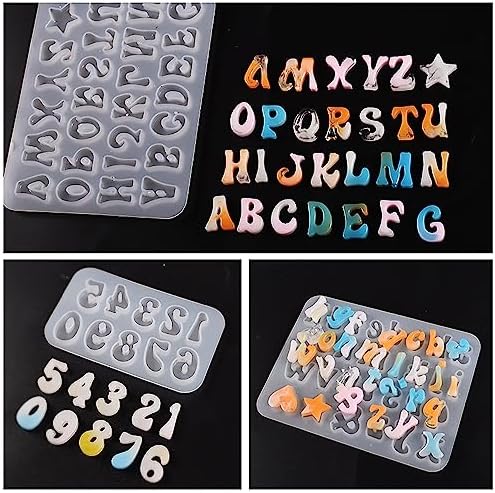 3 Pack Mini Letter Alphabet Resin Casting Soap Making Silicone Mold for Candle Home Decor 3D Animal Mold