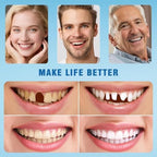 Moldable False Teeth - Silicone Dentures - Men and Veneers Teeth for Women - Upper and Lower Matching Set - Fix Your Smile at Within Minutes - Blue - 1PCS - S77