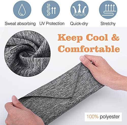 MoKo Scarf Mask Bandana with Ear Loops 3 Pack, Neck Gaiter Balaclava with Filter Pocket UV Protection Mask