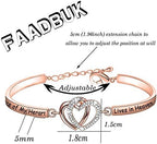 FAADBUK Memorial Jewelry Loss Gift A Piece of My Heart Lives In Heaven Bracelet In Memory of Loved Son Daughter Sympathy Gift