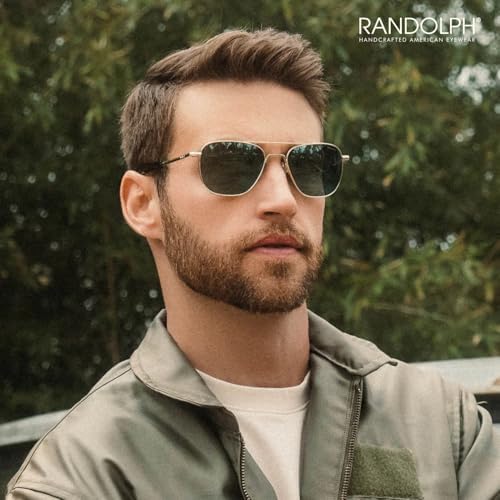 Randolph Eyewear Aviator Sunglasses for Women & Men – Non-Polarized & Polarized Lenses, 23k Gold UV Protection Sunglasses