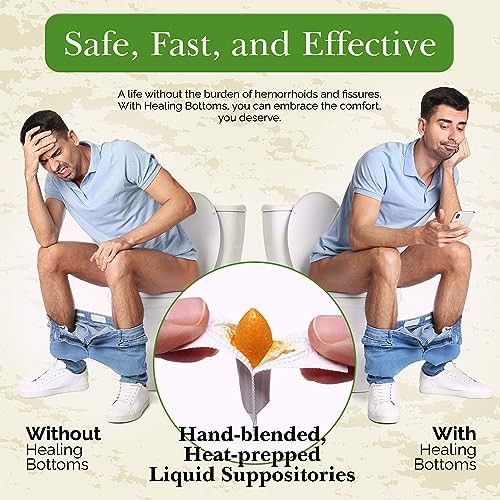 Anal Fissure Suppository | Expert Formulation for Rectal Bleeding Due to Anus Fissure, Hemorrhoids, Diarrhea, & Constipation | Made with Natural Curcumin & Turmeric Extract | 16ct