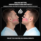 Performance Nose Strips for Breathing (60 Count) - Oil & Sweat Proof Adhesive - Athletic Nasal Strips for Snoring & Sleeping - Black, Wide, Universal Fit, Extra Strength Snoring Solution for Sleep