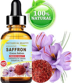 Botanical Beauty Saffron Oil (Kesar) Crocus Sativus Essential Oil 100% Natural for Face, Skin, Body, Hair, Nail Care, Dried and Damaged Skin, Aromatherapy 0.33 Fl Oz - 10 ml