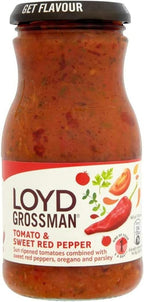 Loyd Grossman Pasta Sauce - Tomato & Sweet Red Pepper (350g) - Pack of 6