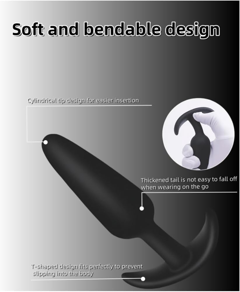 New Portable 3pcs Silicone Butt Training Tool Anales Trainer Set Plug Butt for Women Trainer Kit Adult Toys Relaxing Toys Tool for Men Women Sunglasses ZFH-9