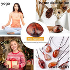 Chiloskit Agate Palm Stone Worry Stones,Natural Sardonyx Healing Crystal for Massage Meditation, Healing, Yoga, Reiki, Zen,Aquarium Decorative Rocks,Gift for Girls Christmas Gifts 4CM (4cm/5pcs)