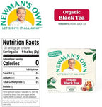 Newman's Own Organic Black Tea Strong Robust Black Tea with 100 Tea Bags Per Box (Pack of 2) USDA Certified Contains Caffeine Brew Hot/Cold