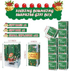 AMIITRY Surprise Gift Box Explosion, Money Surprise Box Gift Boxes, Christmas Folding Bouncing Money Gift Boxes for Christmas Anniversary, 12 Bounces (Green)