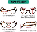 Eyekepper 5-pack Spring Hinges Round Retro Readers Reading Glasses Tortoise +1.25