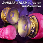 Dildo Mount for Flat-Based Sex Toys, Silicone Double Sided Suction Cup, Dildo Holder for Fantasy Monster Dildos Without Suction Cup or Grinder Sex Toys, Adult Toy for Women Men Couples