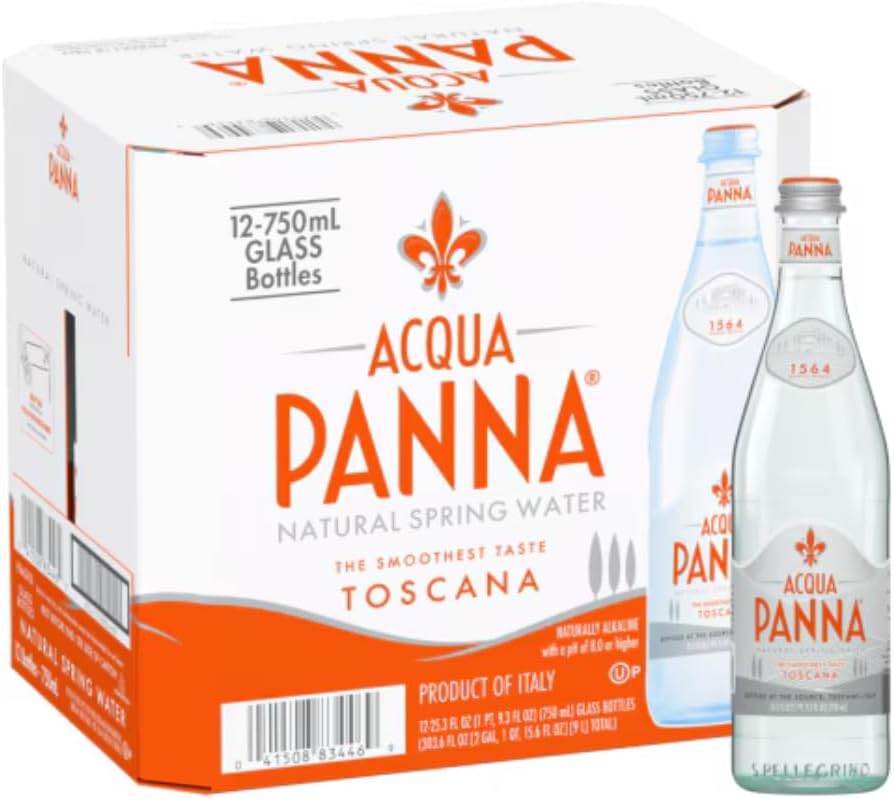 Acqua Panna Natural Spring Water, 750ml Glass 12 bottles