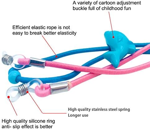 ACKLLR 12 Pieces Kids Eye Glasses Strap,with 12 Pair Silicone Ear Grip Holder,Adjustable Anti-slip Eyeglass Retainer Hooks for Sports Sunglasses Boys Girls